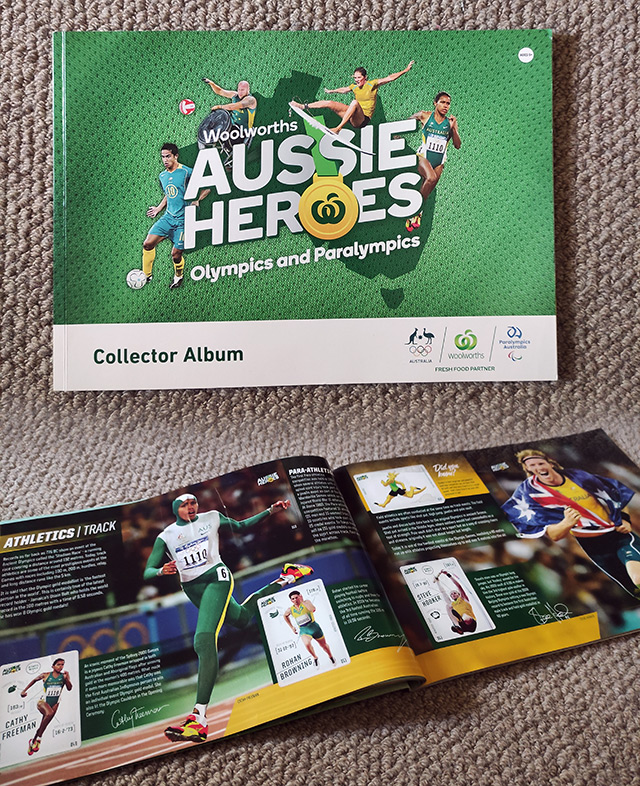 Australian Olympic sticker collector album