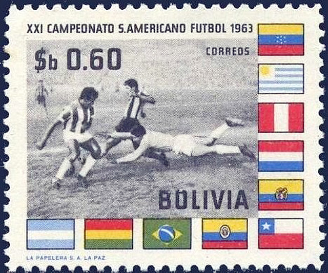 1963 Stamp from Bolivia, commemorating the South American Football Championship