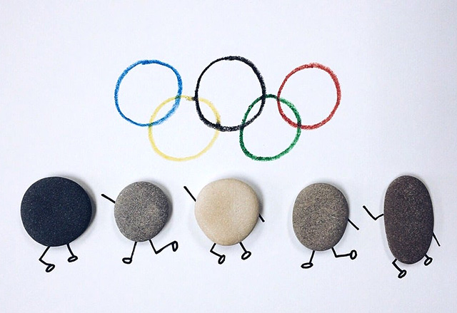 funny olympic stones