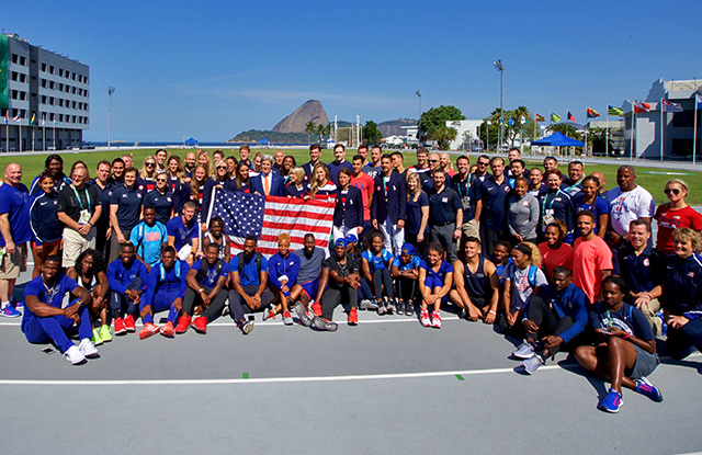 USA Team posing in Rio 2016