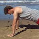 Push Ups at the beach