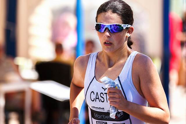 triathletes commonly wear sunglasses