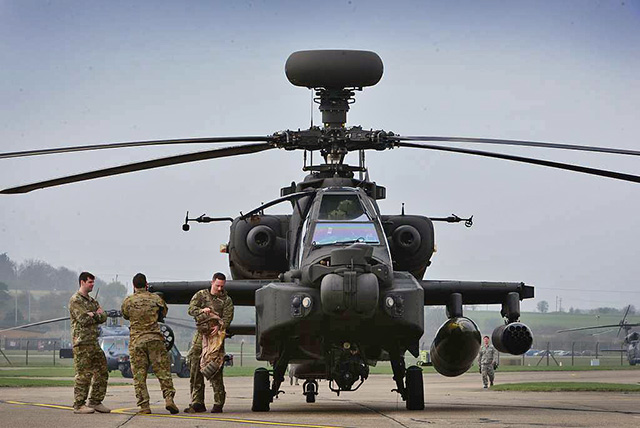 British Army Apache Helicopter